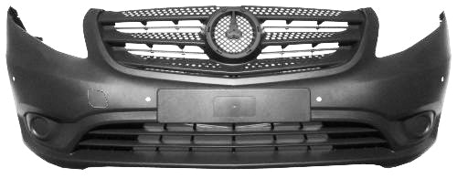Paraurti Anteriore Grigio Park Assist (6 Portasensori) Con Tappo Gancio Traino Mercedes Vito 2015 Oe A44788505259B51