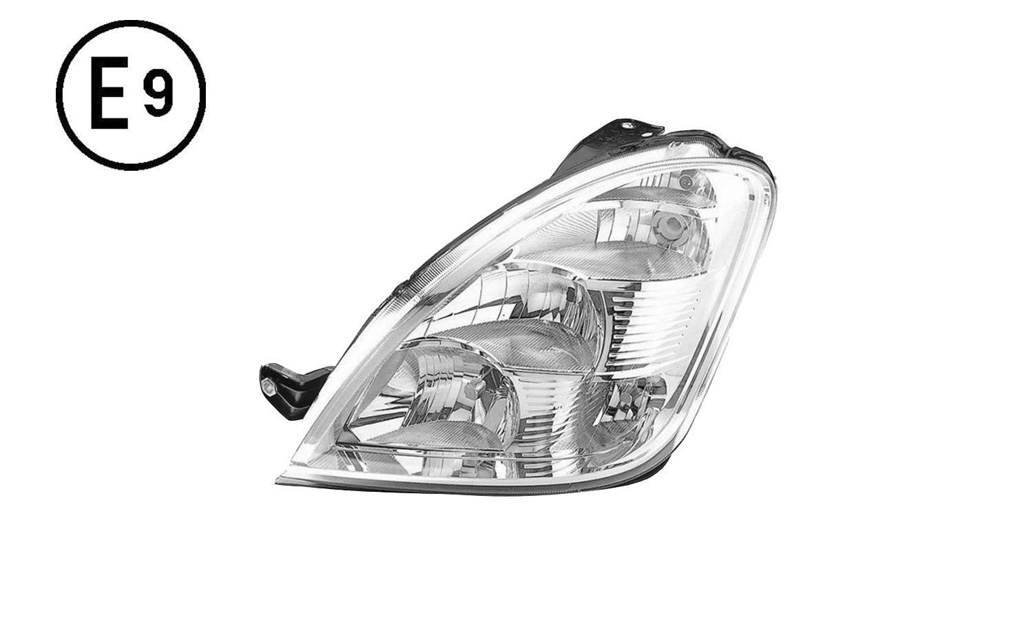 Faro Sinistro Elettrico Con Motore (H1-H7-H7-Py21W-W5W) Omologato E9 Iveco Daily City 2006 Oe 69500013