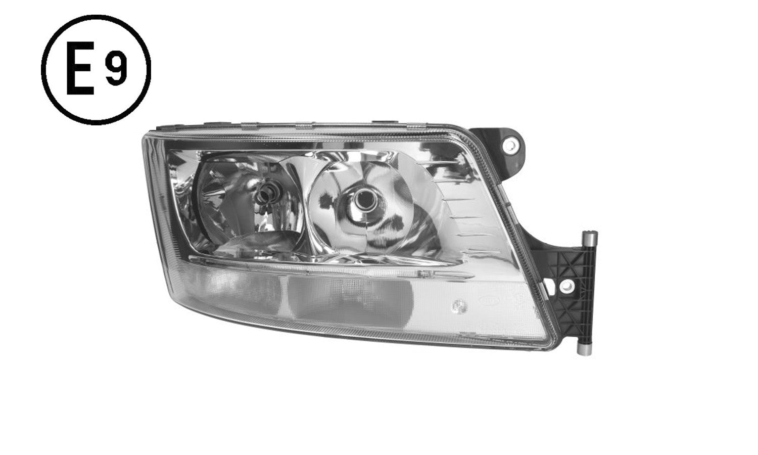 Faro Destro Elettrico Con Motore Con Led Parking Senza Lampadina (H7-H7-Py21W-Led) Omologato E9 Man Tgx Oe 81251016498 - 81251016660 - 81251016684