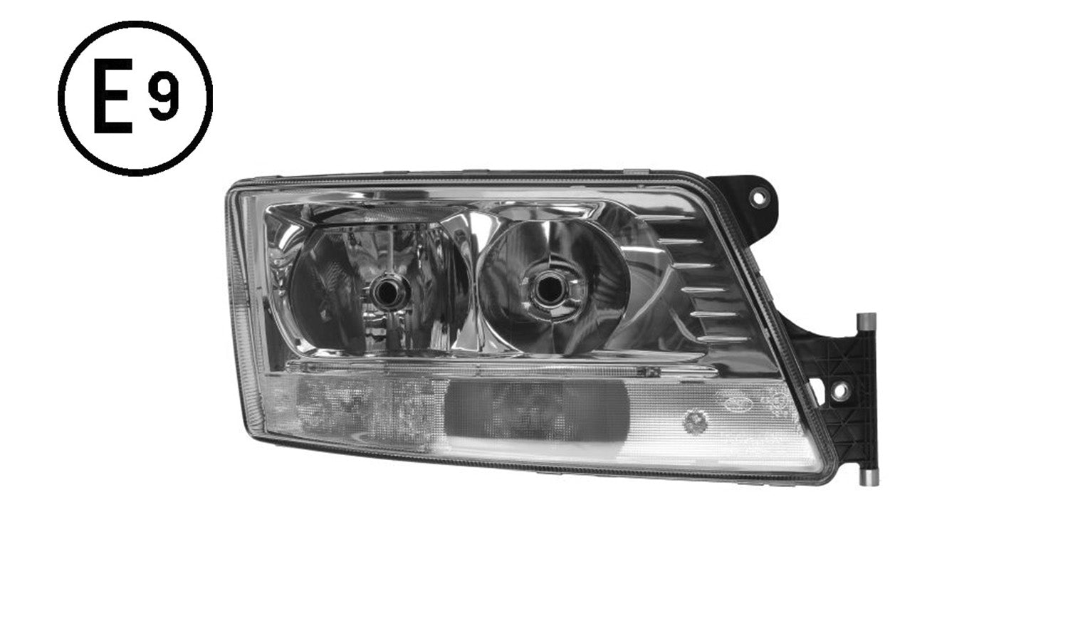 Faro Destro Manuale Con Led Parking Con Luce Diurna Senza Lampadina (H7-H7-Led) Omologato E9 Man Tgs Oe 81251016500 - 81251016662