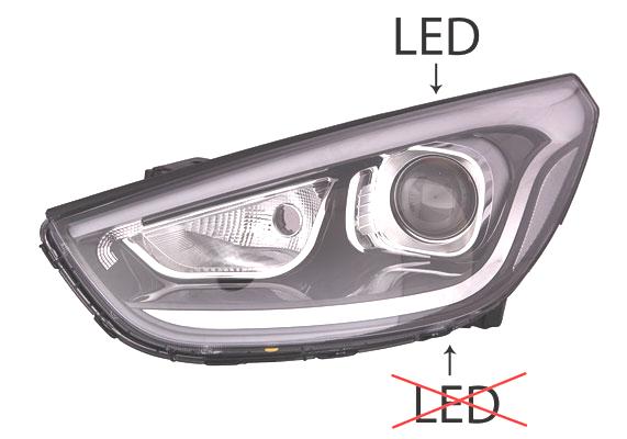Faro Proiettore Anteriore lato DX per HYUNDAI IX35 2013-2015