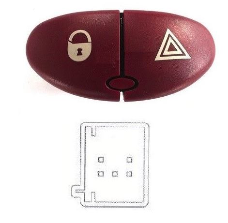 Pulsantiera per PEUGEOT 206 2003 - 2006 Anteriore Lato Dx e Sx 5 Pin
