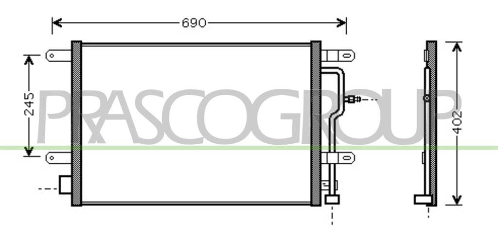 condensatore audi a4 b6 2000 2004 ad020c002