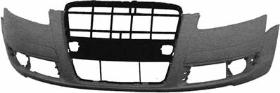 paraurti anteriore con primer con tappo copri gancio con tracce pdc e lavafari audi a6 2004 2008 ad0341001