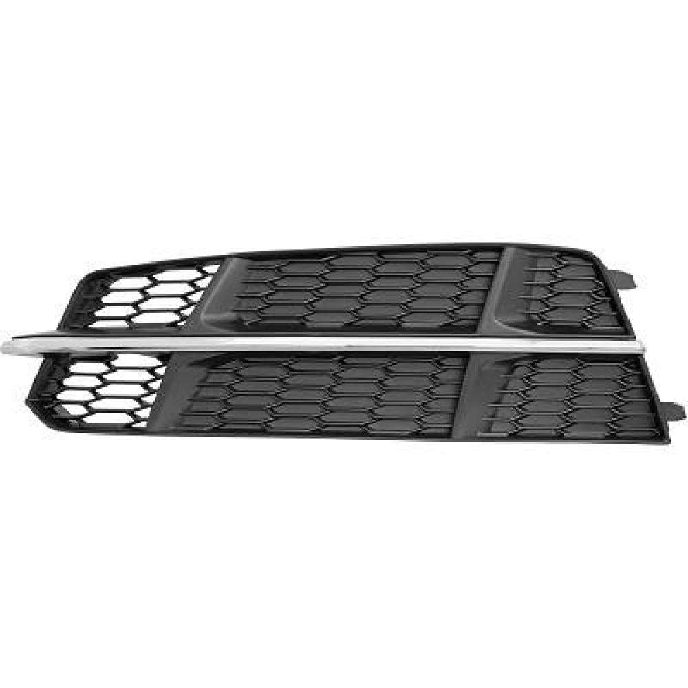 griglia sinistra paraurti anteriore nera con modanatura cromata mod s line audi a6 4gc 2016 2019 4g0807647dbmt