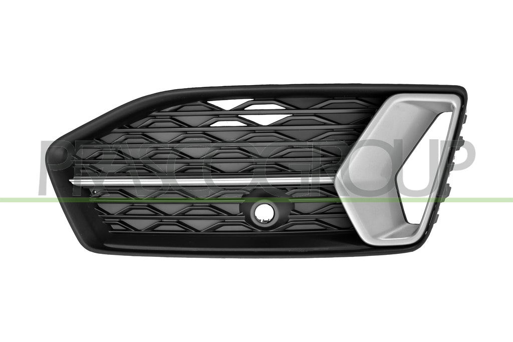 griglia destra paraurti anteriore nera goffrata con modanatura argento mod sport audi a6 c8 2019 ad0452123