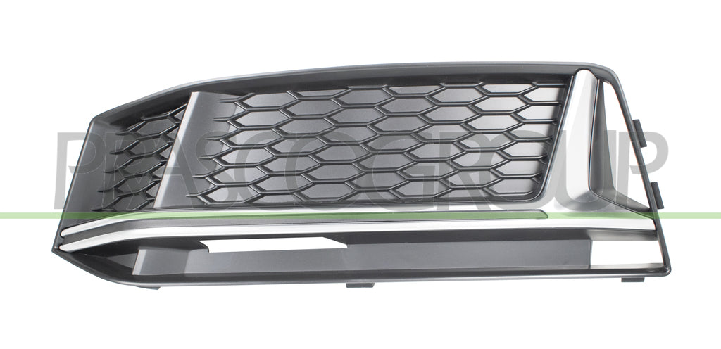 griglia sinistra paraurti anteriore nera con modanatura argento audi a4 b9 sline 2015 2018 ad4002104