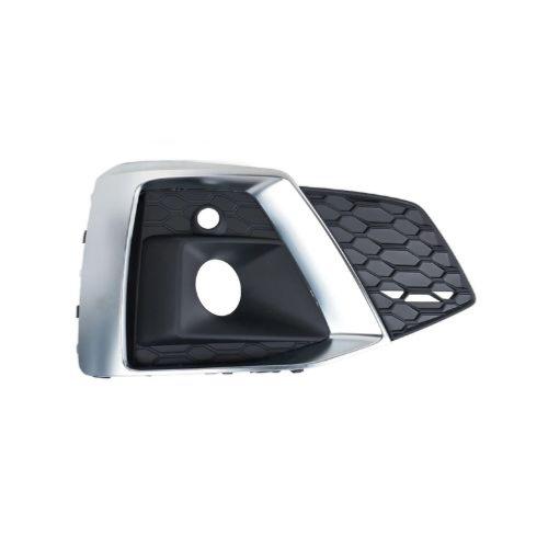 griglia destra paraurti anteriore nera con sede fendi con modanatura argento mod s line audi a5 f53 f57 coupe cabriolet sline 2020 ad6322133