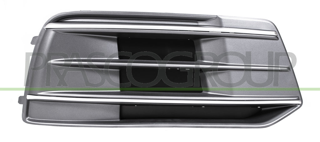 griglia destra paraurti anteriore nera goffrata con modanatura argento satinata audi q5 fy 2017 2020 ad8242113
