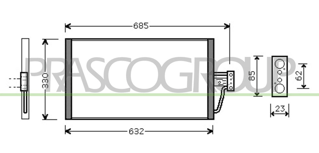 condensatore bmw 5 series e39 1995 2000 bm044c001