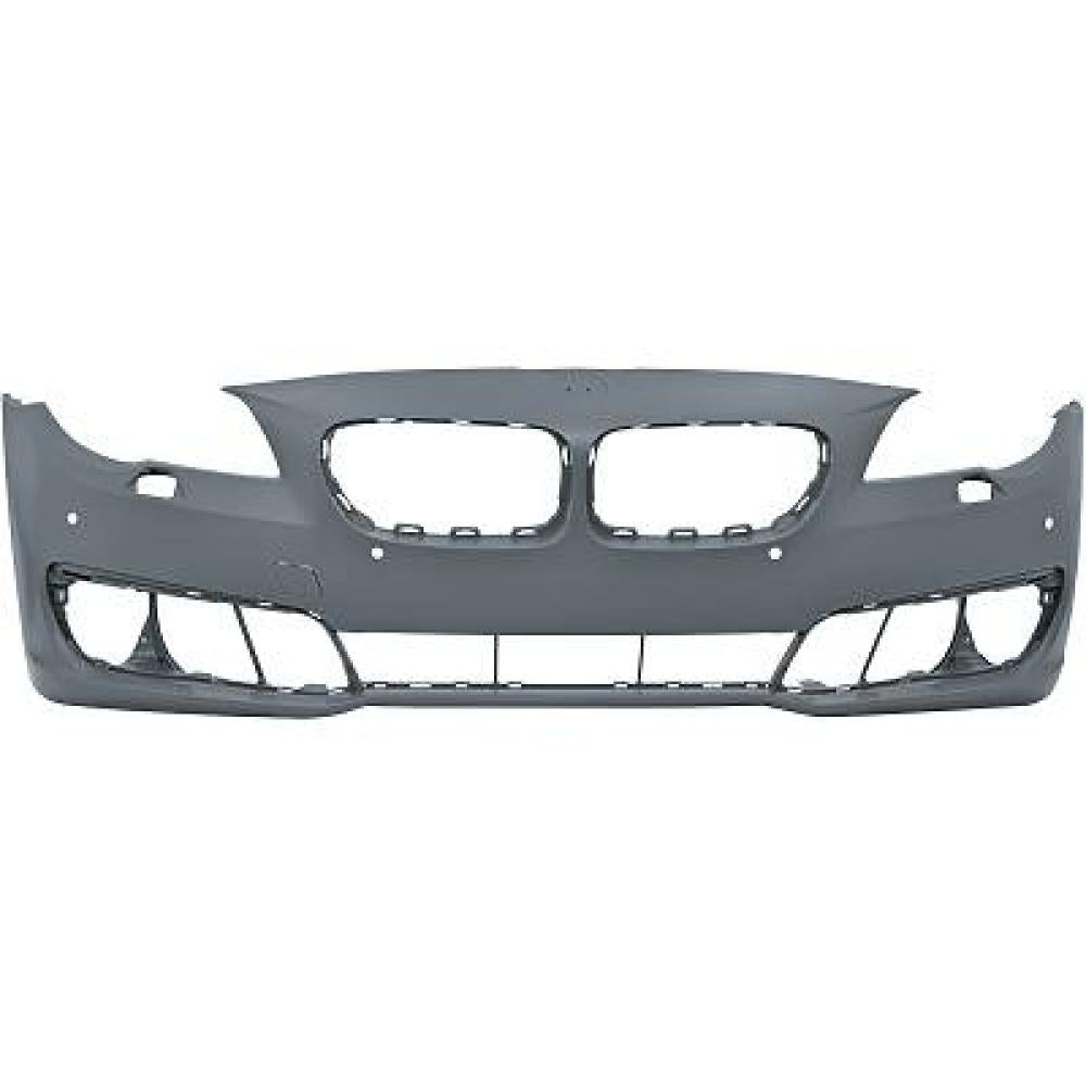 paraurti anteriore con primer con tappo copri gancio con fori pdc con fori park assist con fori lavafari supporti con foro telecamera bmw 5 series f10 f11 lci 2013 2016 bm0501031