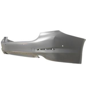 paraurti posteriore con primer con tappo copri gancio traino con fori modanatura con fori pdc supporti con tracce park assist con scarico singolo a destra e sinistra mod 4 porte luxury sportline bmw 5 series g30 g31 2016 2020 bm0521070