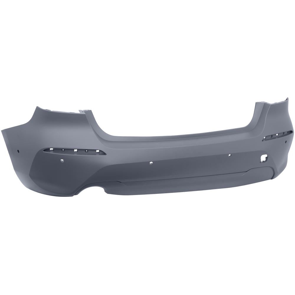 paraurti posteriore con primer con tappo copri gancio traino con fori pdc supporti con tracce park assist con scarico singolo a sinistra bmw 1 series f40 2019 51129464570