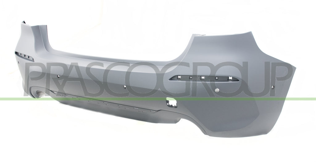 paraurti posteriore con primer con fori pdc e fori park assist supporti con scarico singolo a destra e sinistra mod luxury bmw 1 series f40 sport luxury line 2019 bm1281072