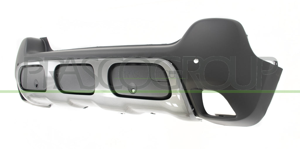 paraurti posteriore nero goffrato con modanatura con fori pdc supporti e tracce park assist citroen c3 aircross 2017 2021 ci3301071