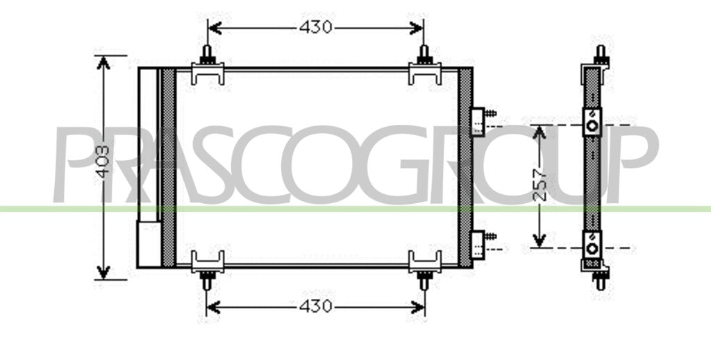 condensatore citroen c4 2004 2008 ci424c001