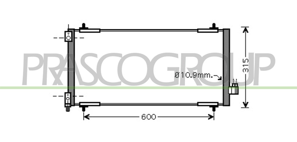 condensatore citroen c5 2004 2007 ci522c003