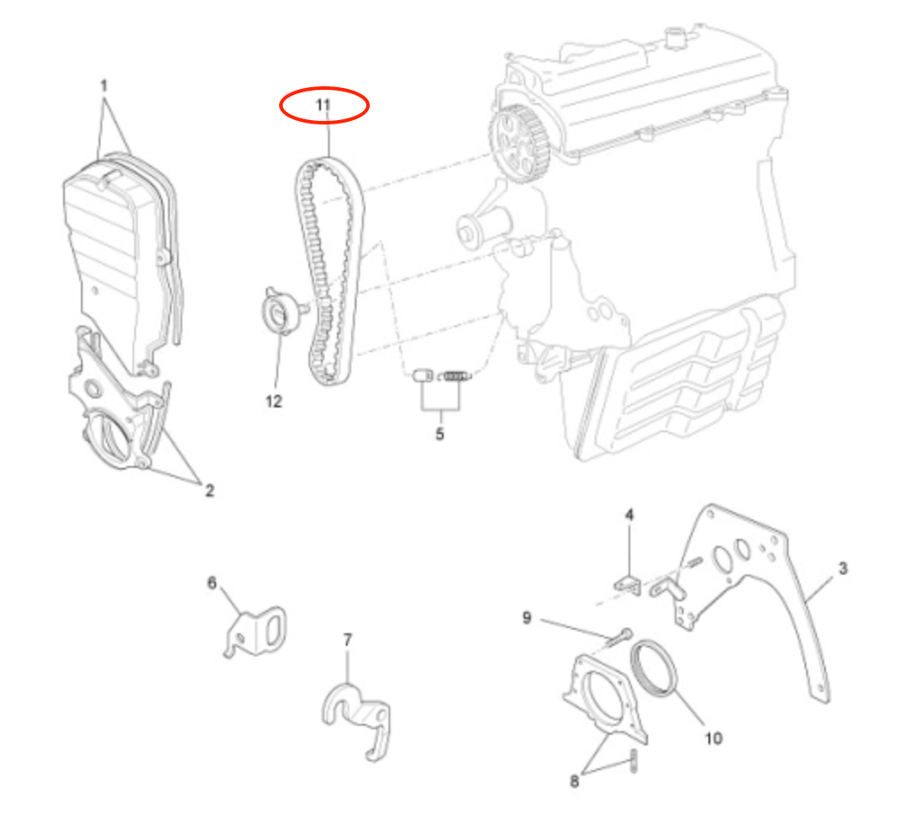 Cinghia Distribuzione Originale Piaggio 1.3 DAIHATSU HC