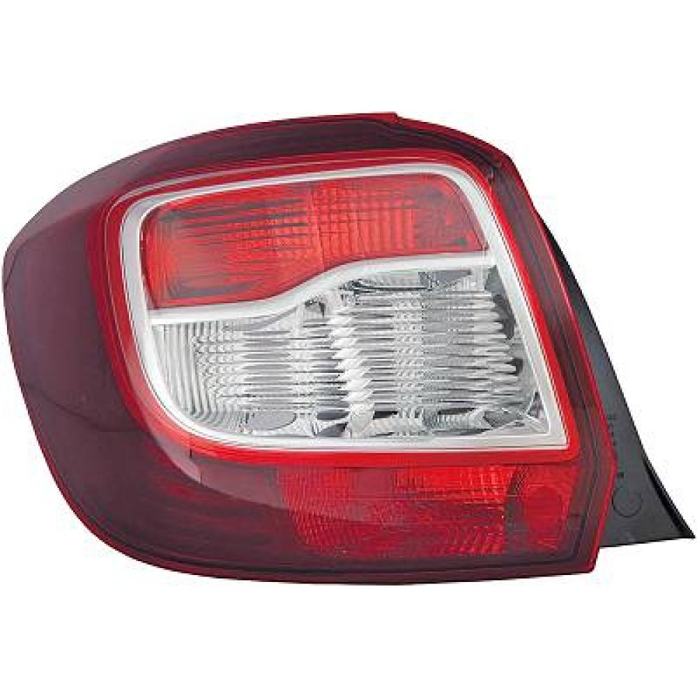 fanale posteriore destro senza porta lampada bianco rosso fondo nero versione elba dacia sandero stepway 2013 2016 da2264153