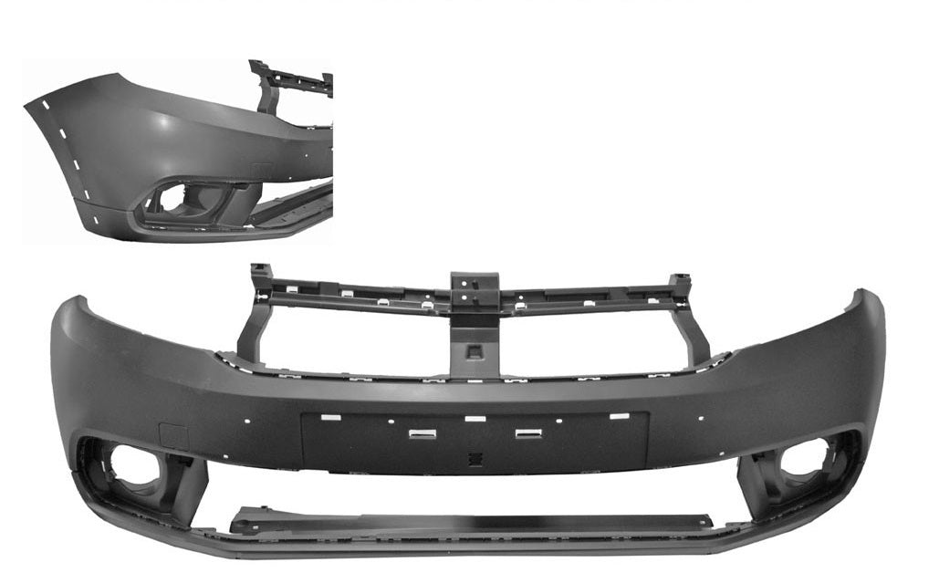 paraurti anteriore nero liscio da primerizzare dacia sandero stepway 2017 da2301001