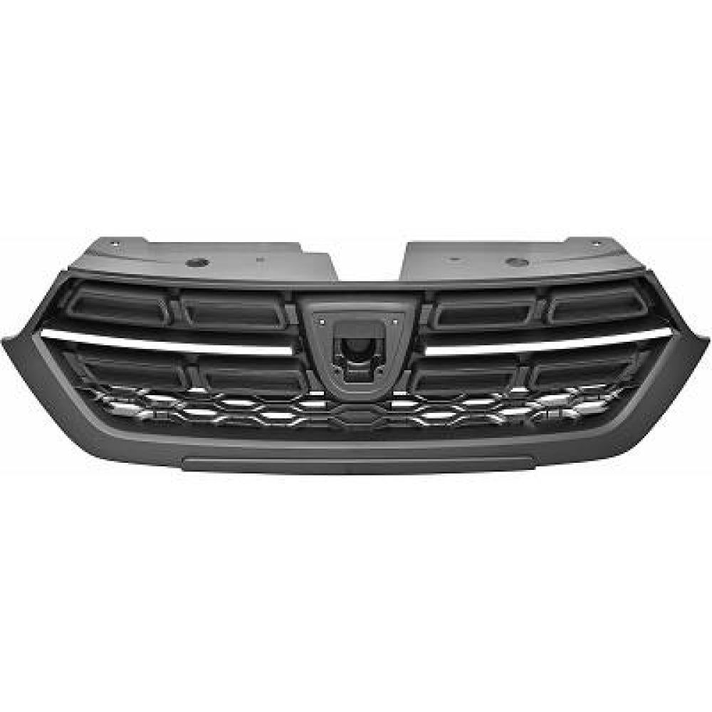 griglia radiatore nera con modanatura cromata dacia dokker dokker van 2017 623107630r