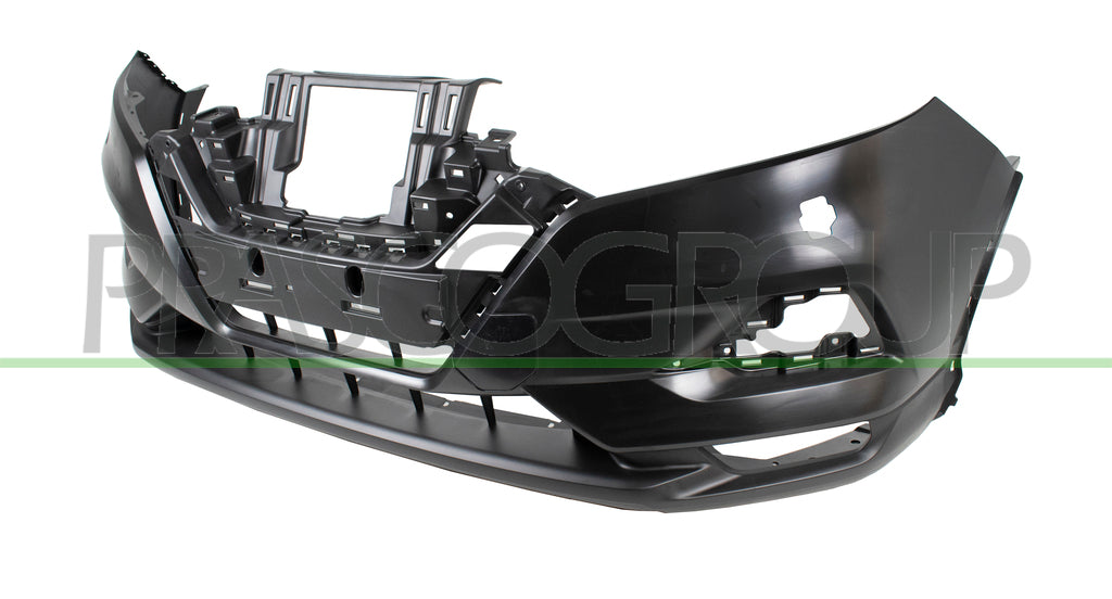 paraurti anteriore nero liscio da primerizzare con tappo copri gancio con fori lavafari con tracce pdc nissan qashqai j11 2017 2021 ds7131011