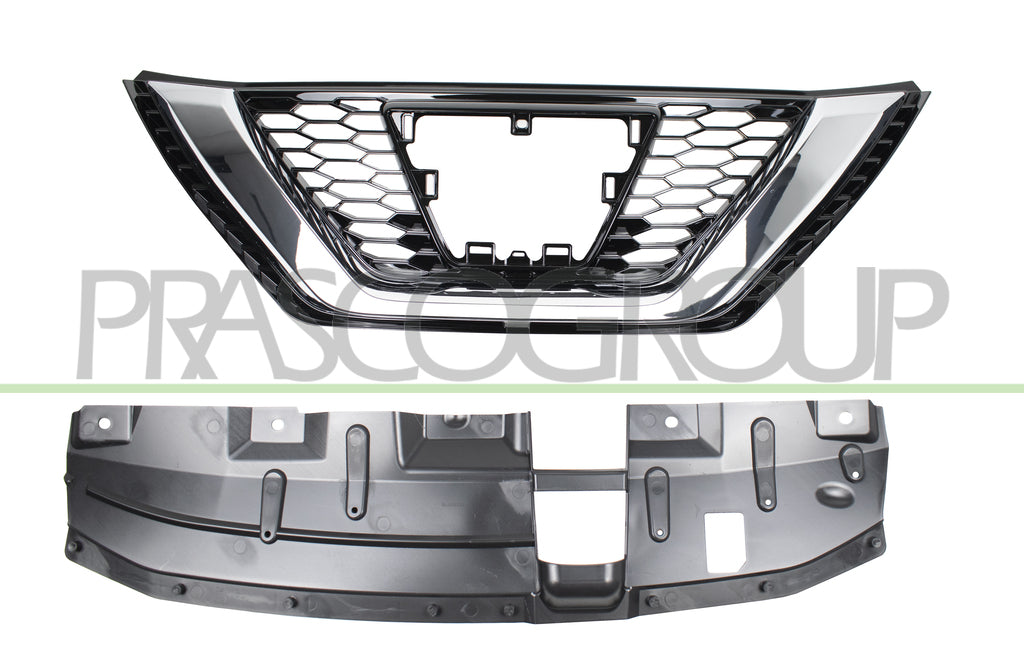 griglia radiatore nera con modanatura cromata mod 02 18 nissan qashqai j11 2017 2021 ds7132001