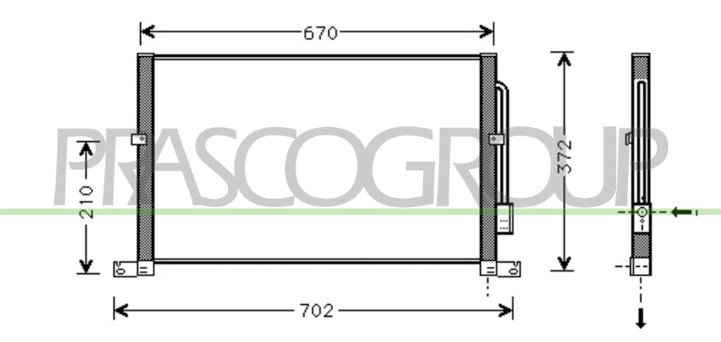 condensatore ford mondeo 2000 2003 fd107c001
