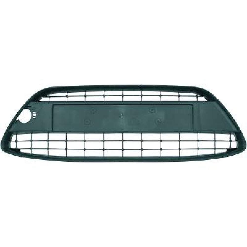 griglia paraurti anteriore centrale nera goffrata con fori cornice con tappo copri gancio ford fiesta mk vi 2008 2012 fd3442111
