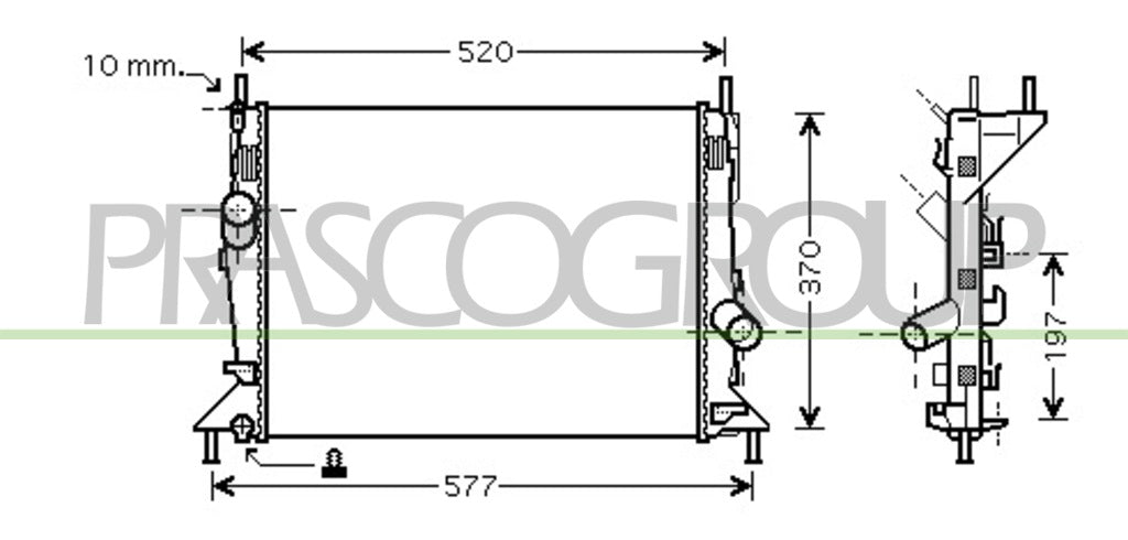 radiatore ford focus 2005 2007 fd424r006