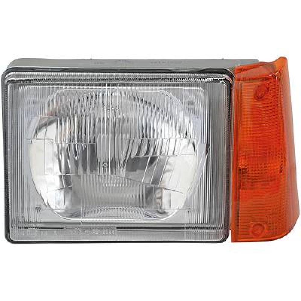 proiettore asimmetrico sinistro h5 manuale con fanale arancio fiat panda 1986 2003 ft1214604