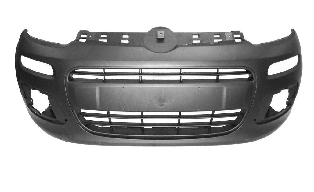 paraurti anteriore completo nero goffrato con tappo coprigancio mod van fiat panda 2012 ft1241001