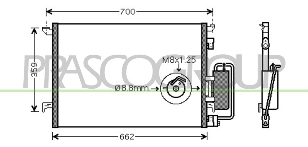 condensatore fiat croma 2005 2007 ft520c001