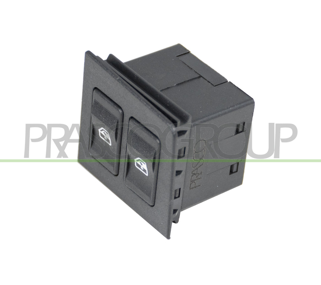 pulsantiera alzacristallo porta anteriore sinistra nera 2 interruttori 6 pins fiat fiorino 1987 2001 ft906ws04