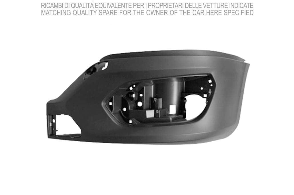 cantonale sinsitro paraurti anteriore nero goffrato con tappi coprigancio iveco daily 2019 ft9511004
