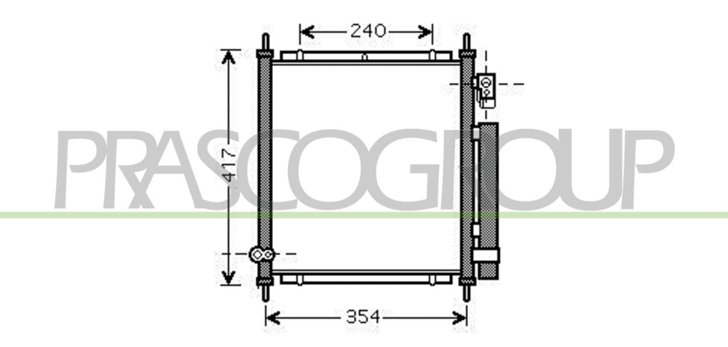 condensatore honda jazz 2004 2008 hd322c002