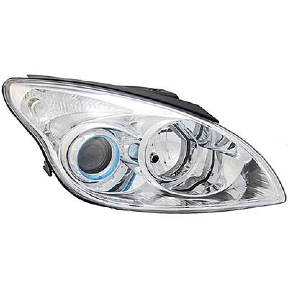 proiettore destro h1 h7 elettrico cromato con motore hyundai i30 2007 2010 hn0404913