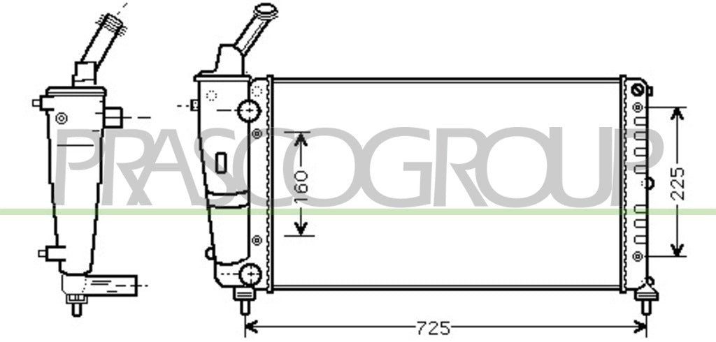 radiatore lancia ypsilon 1996 2003 la001r013