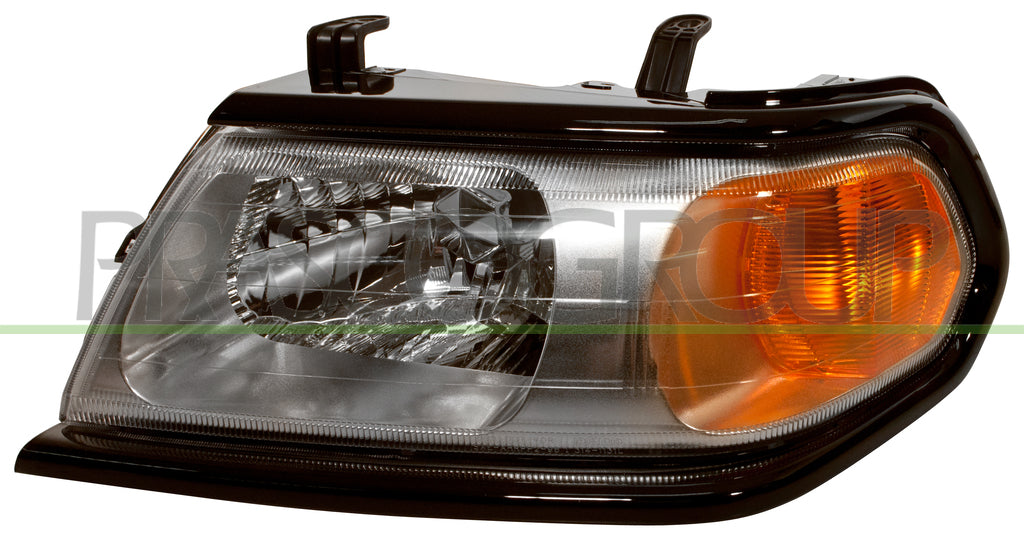 proiettore sinistro h4 elettrico senza motore grigio bordo nero mod 05 mitsubishi pajero sport challenger 1997 2004 mb1584814