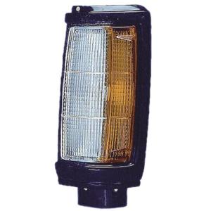 fanale anteriore sinistro bianco arancio con portalampada con bordo nero mitsubishi l200 strada 1987 1993 mb8104004