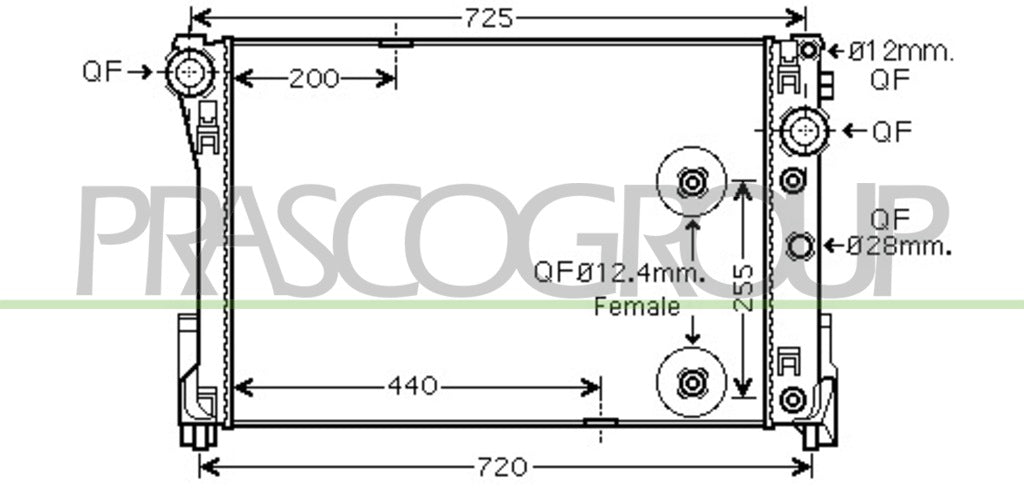 radiatore mercedes c class w204 s204 2007 2010 me029r004