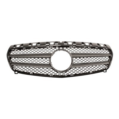 griglia radiatore nera con modanatura grigio argento mercedes a class w176 2012 2015 me3282001