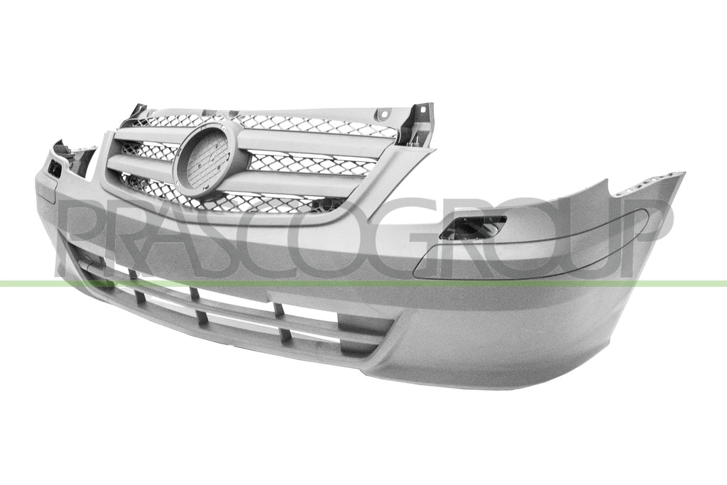 paraurti anteriore nero goffrato con griglia radiatore con fori lavafari con tracce pdc mod vito mercedes v class vito w639 2010 2014 me9101022