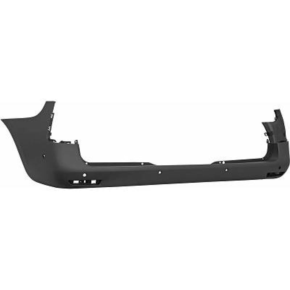 paraurti posteriore grigio goffrato con fori pdc e park assist supporti mod passo corto mercedes vito w447 2014 2019 me9121082