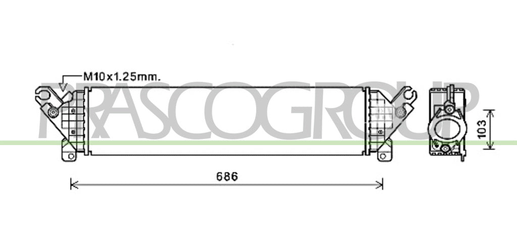 intercooler mazda 3 bn 2013 2016 mz332n001