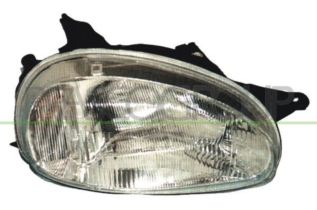 proiettore destro h4 manuale vetro liscio opel vauxhall corsa b 1997 2000 op0294603