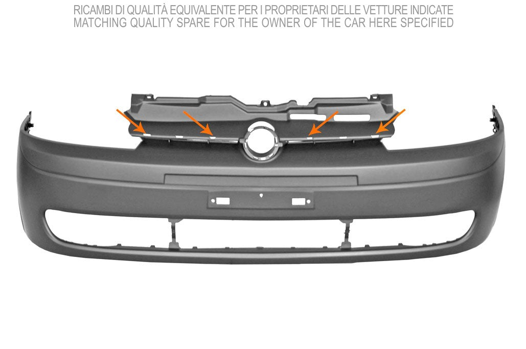 paraurti anteriore con primer con fori profilo cromato griglia mod 07 02 opel vauxhall corsa c 2000 2003 op0301021