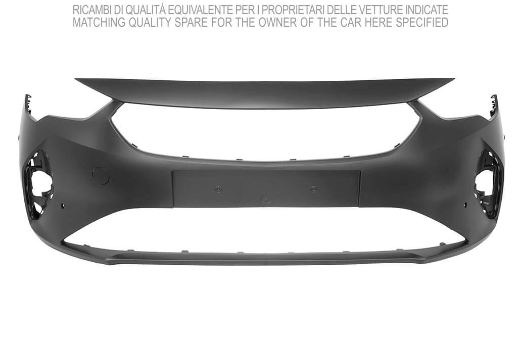 paraurti anteriore con primer con tappo copri gancio con fori pdc e park assist supporti opel vauxhall corsa f 2019 2023 op0381021