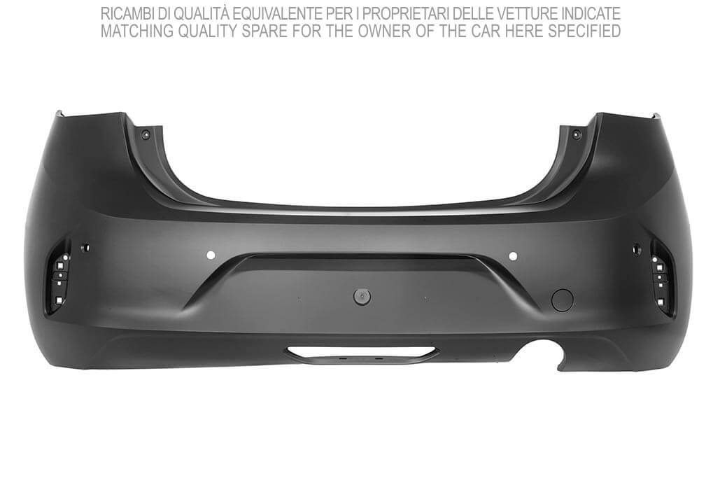 paraurti posteriore con primer con tappo copri gancio con fori pdc supporti e tracce park assist opel vauxhall corsa f 2019 2023 op0381061
