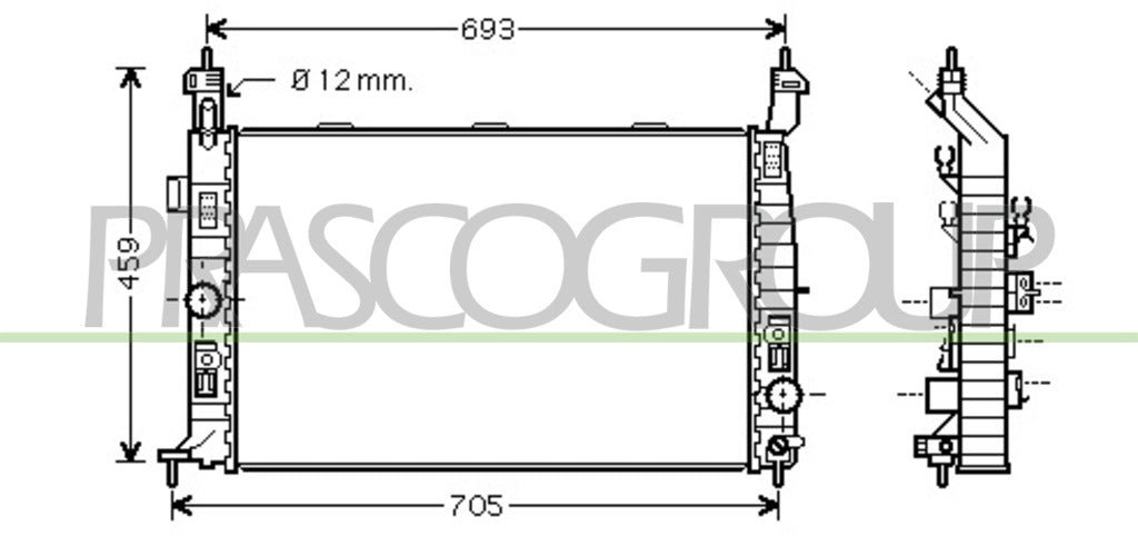 radiatore opel vauxhall meriva 2003 2006 op350r003